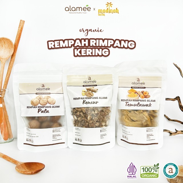 

ALAMEE Bumbu Dapur Rempah Kering 50gr Temulawak Jahe Kapulaga Ketumbar Lengkuas Kayu Manis Cengkeh naturalsupply madinah