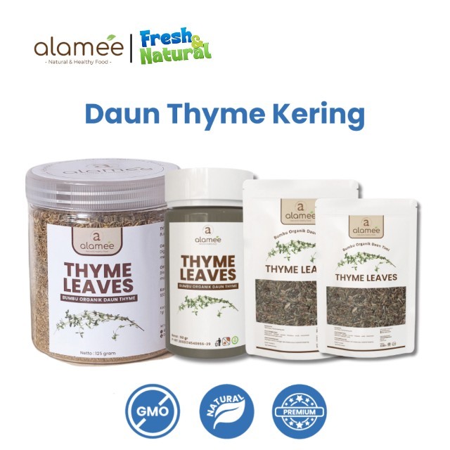 

ALAMEE Thyme Kering Daun Timi Bumbu Dapur Organik Garnish Dried Leaves Murni Asli Tanpa Campuran fresh and natural