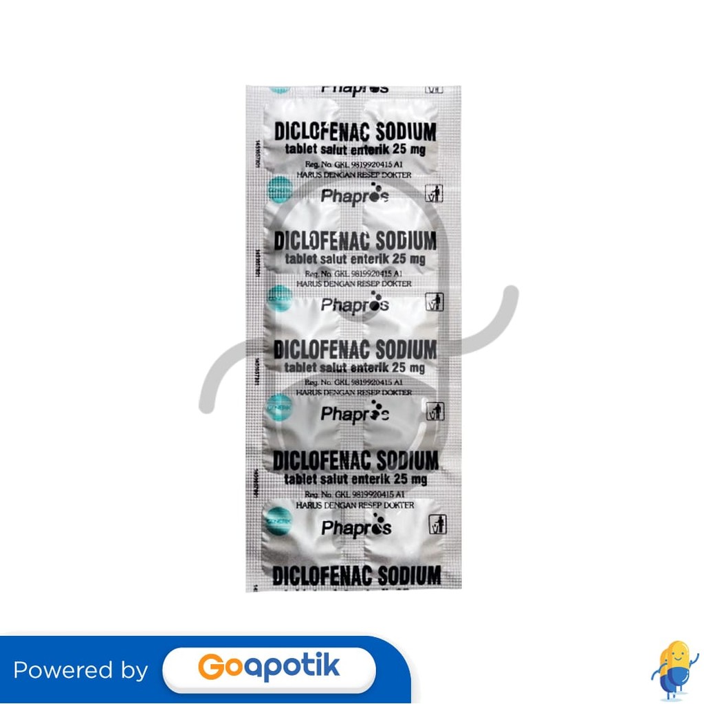 Diclofenac Sodium Phapros 25 Mg Strip 10 Tablet