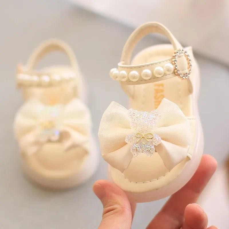Summer Cartoon Baby Girls Sandals Children Little Girls Princess Shoes Fashion Bow Tie Sandals Infan