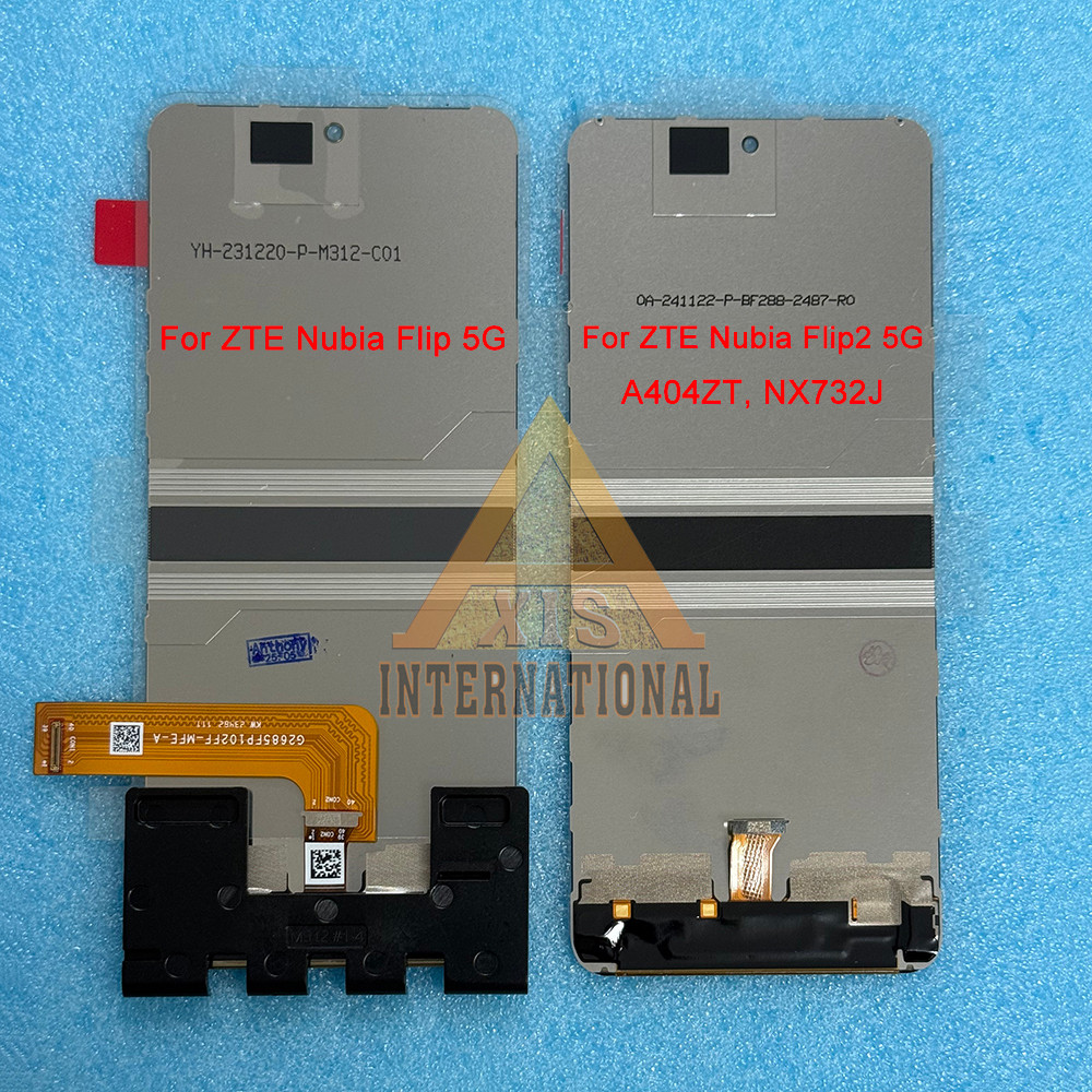 Amoled  al 6.9"For ZTE Nubia Flip 5G Hinge/ LCD Display Screen Frame+Touch Panel 6.9"For ZTE Nubia F