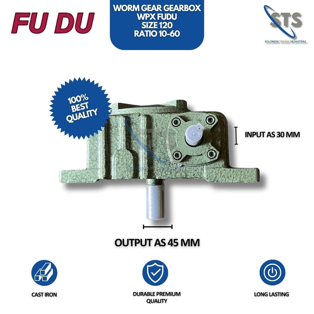 STS | FUDU Gearbox WPX Size 120 Ratio 10-60 Worm Gear Speed Reducer