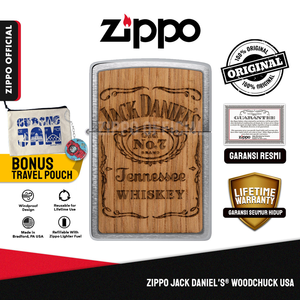 Zippo Jack Daniel's® WOODCHUCK USA 48392 | Garansi Lifetime | Original USA