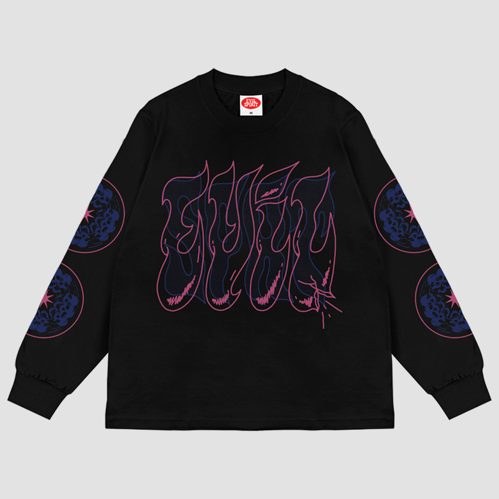 EVILSPIRIT LONGSLEEVE - EVOLET BLACK