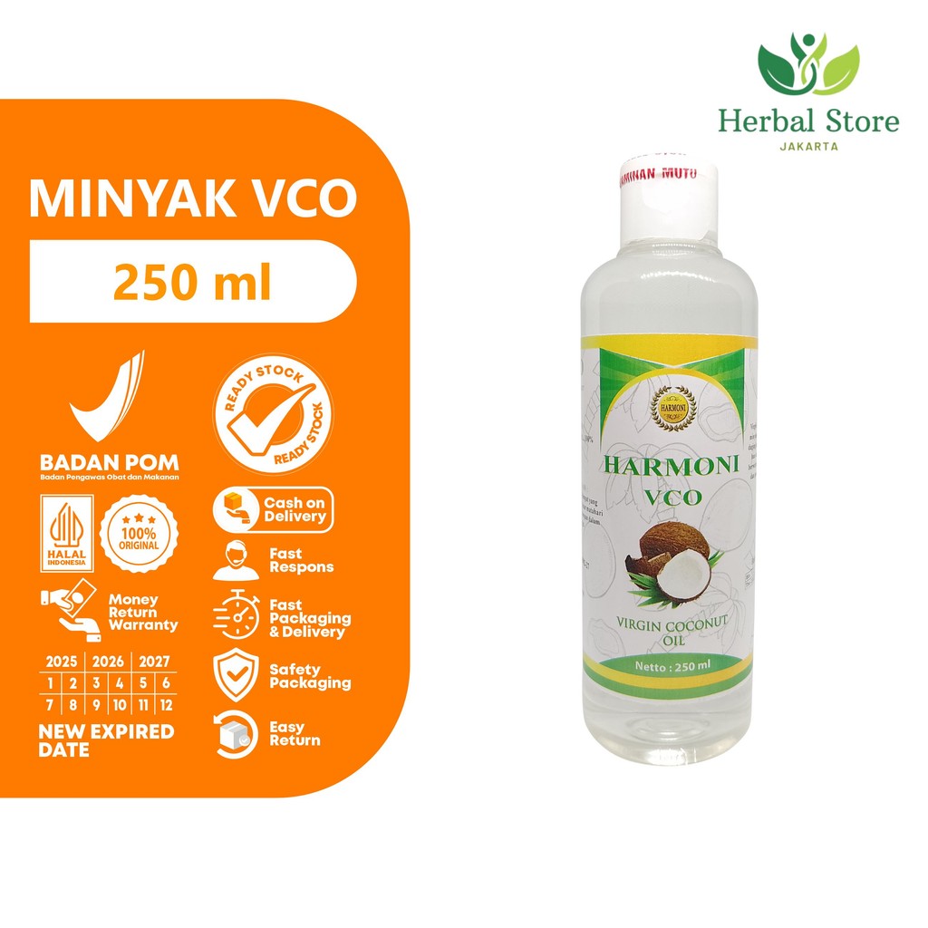 

VCO Virgin Coconut Oil Minyak Kelapa Murni Harmoni Original 250 ml