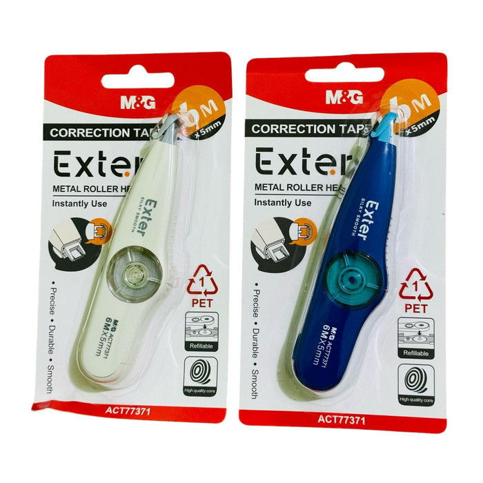 

M&G correction tape Exter metal roller head 6m / tipe-x kertas M&G exter 6m