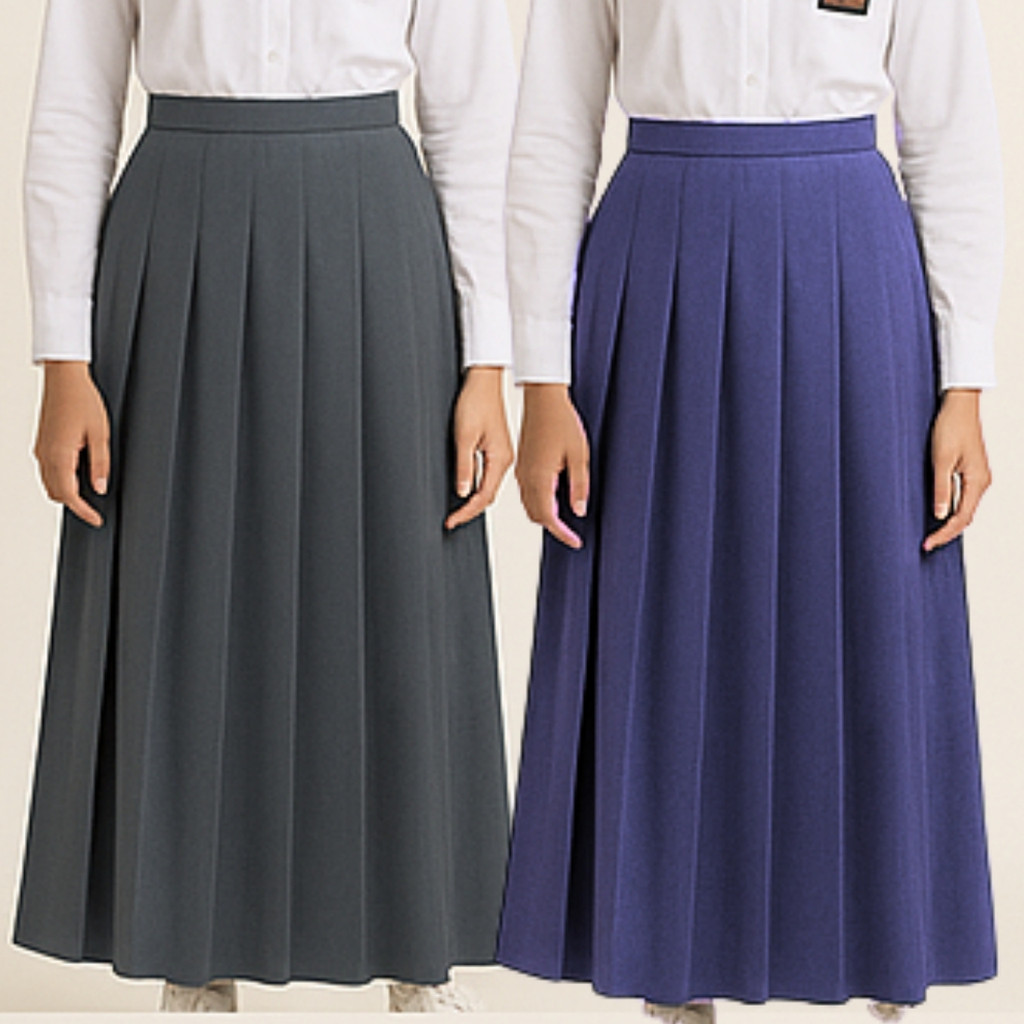 ROK SMA ABU ABU BAPING PRAMUKA REMPEL PANJANG SMP LIPIT SERAGAM PUTIH BIRU SEKOLAH HITAM COKLAT