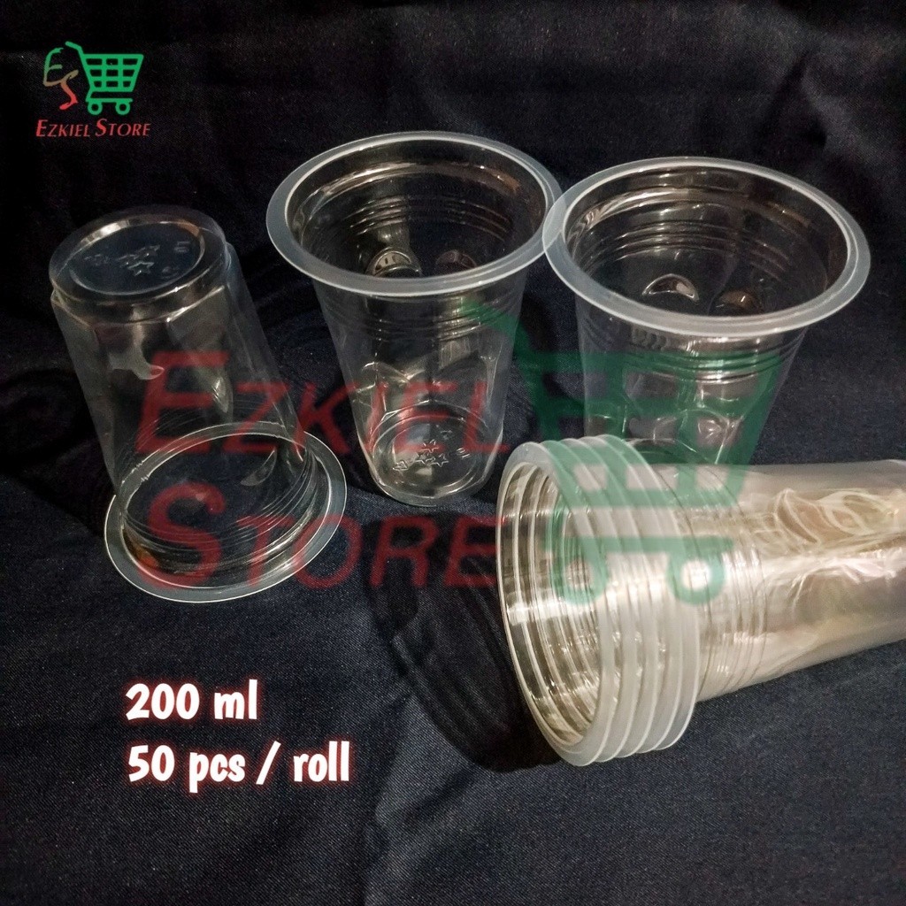 Gelas Aqua Plastik | Gelas Kopi Plastik isi 50 pcs