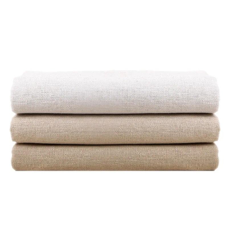 

150x50cm/150x500cm Cotton Linen Fabric Greige For Embroidery Practice Fabric Decoration Cloth Handmade DIY Sewing TJ20577
