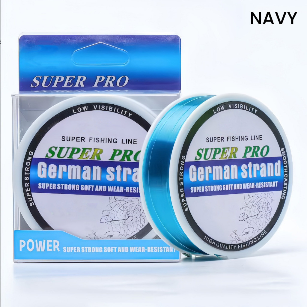 Senar Pancing Nylon 200M German Strand Full Fluorocarbon Tali Senar Super Kuat Anti Putus