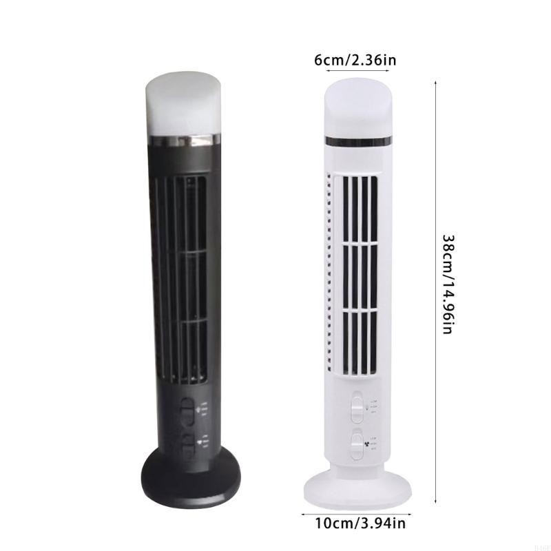 B46E Elegant Tower Fan with LED Light Bladeless Electric Fan for Living Room Bedroom