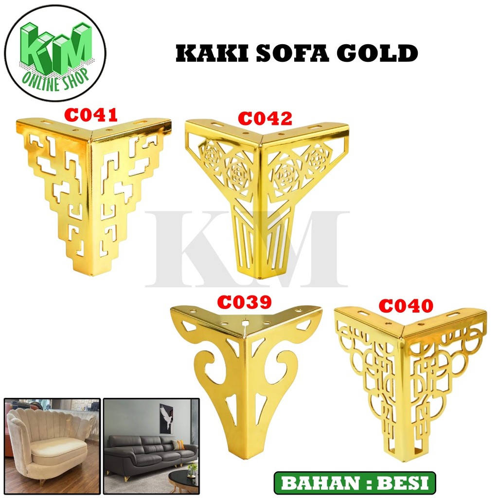 Kaki Sofa Siku Meja Antik Lemari Kuningan Nakas Kursi Gold