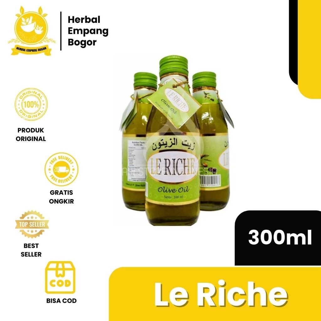 NEW LE RICHE MINYAK ZAITUN ASLI 300 ML | Minyak Zaitun Le riche PREMIUM