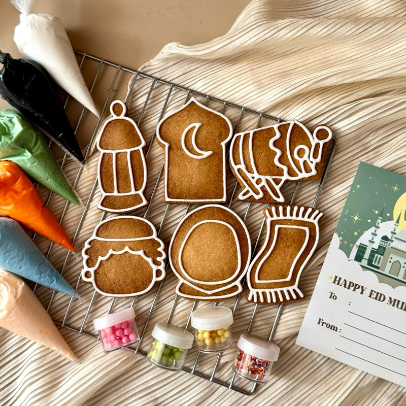 

DIY Classic Lebaran (Ramadhan / Kukis EID / Idul Fitri Collection) - Sugar Cookies / Decorated Cookies / Kukis Hias Cookies Character