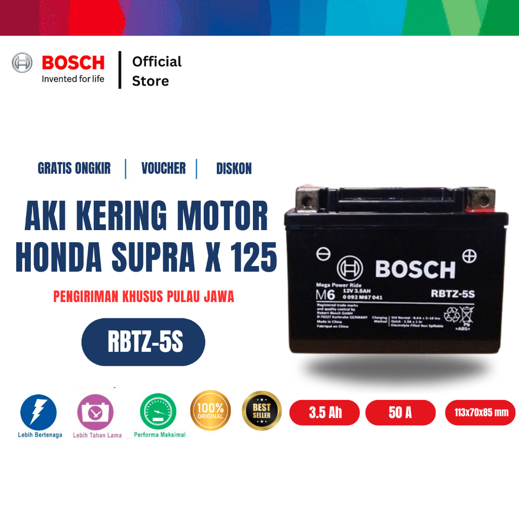 Aki Kering Motor Matic Honda Supra X 125 STD CW maupun Supra X 125 Helm in Maintenance Free - RBTZ5S