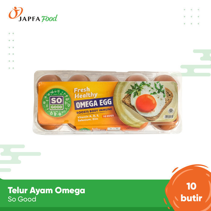 

NEW So Good Telur Ayam Omega / Fresh Healthy Omega Egg - 10 Butir PREMIUM