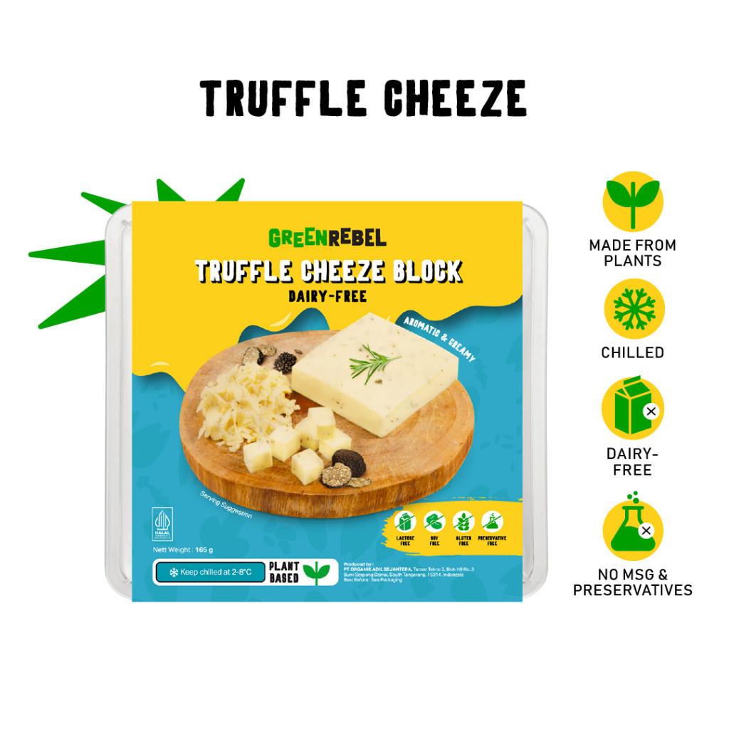 

NEW Green Rebel Truffle Cheese | Keju Vegan Rasa Truffle | 165gr PREMIUM
