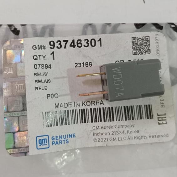 RELAY FUEL PUMP CHEVROLET SPIN DIESEL ORI GM