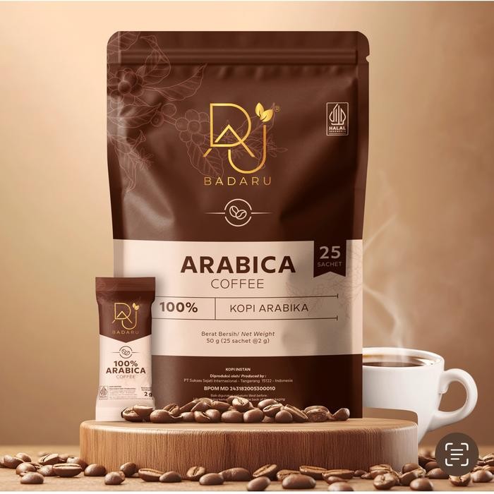 

KOPI BADARU isi 25 sachet KOPI ARABIKA ESPRESSO INSTAN TANPA AMPAS