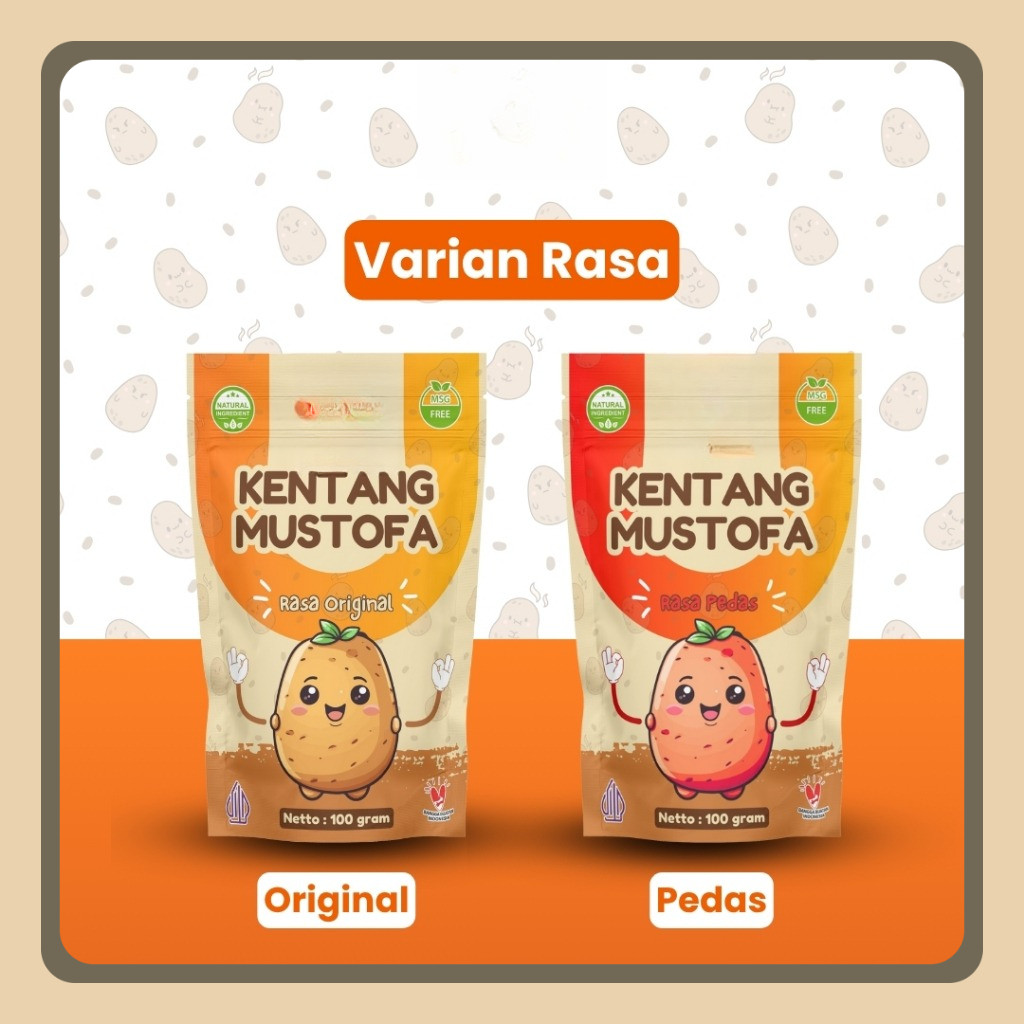 

Kering Kentang Mustofa Pedas Manis RSK Kitchen Khas Kudus Snack Camilan Oleh Oleh Kemasan