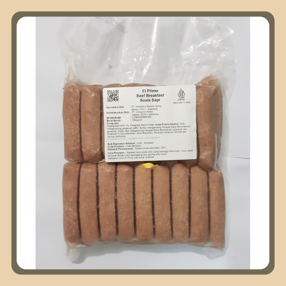 

El Primo Beef Breakfast Sosis Sapi 1 Kg