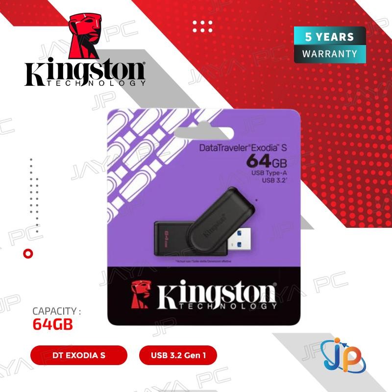 FlashDisk Kingston DTXS DataTraveler Exodia S 64GB -  Flash Disk 64 GB USB 3.2