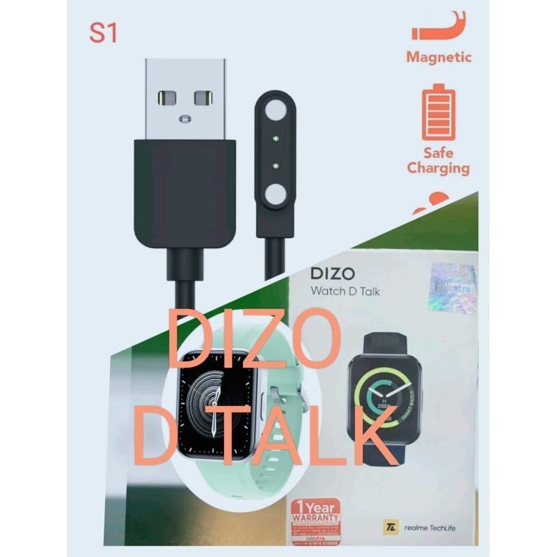 Dizo Watch 2 Smart Watch Kabel Charger Smartwatch Dizo D Talk Dizo Watch 2 Magnetic 2 Pin Kabel casa