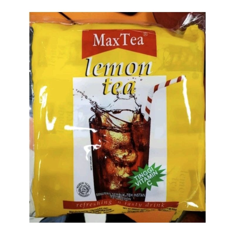 

Maxtea Lemon Tea isi 30 sachet / bubuk minuman lemon tea / minuman saset max tea - ABO