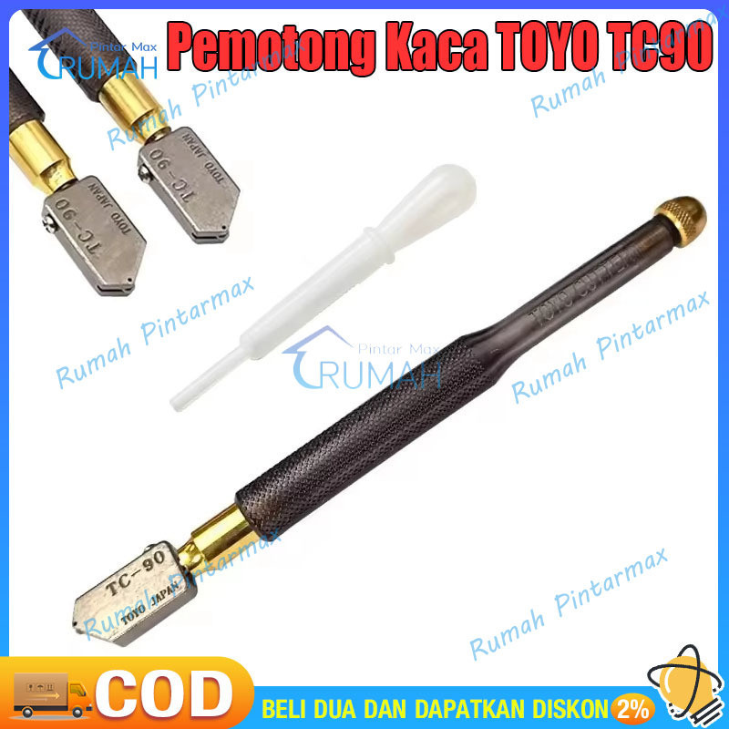 pisau potong kaca toyo tc 90 asli jepang pisau pemotong kaca alat potong kaca alat pemotong kaca ori