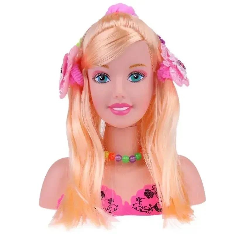 Fun Half Body Makeup Hairstyle Doll Mannequin Head Pretend Play Princess Dressing Learning Beautiful