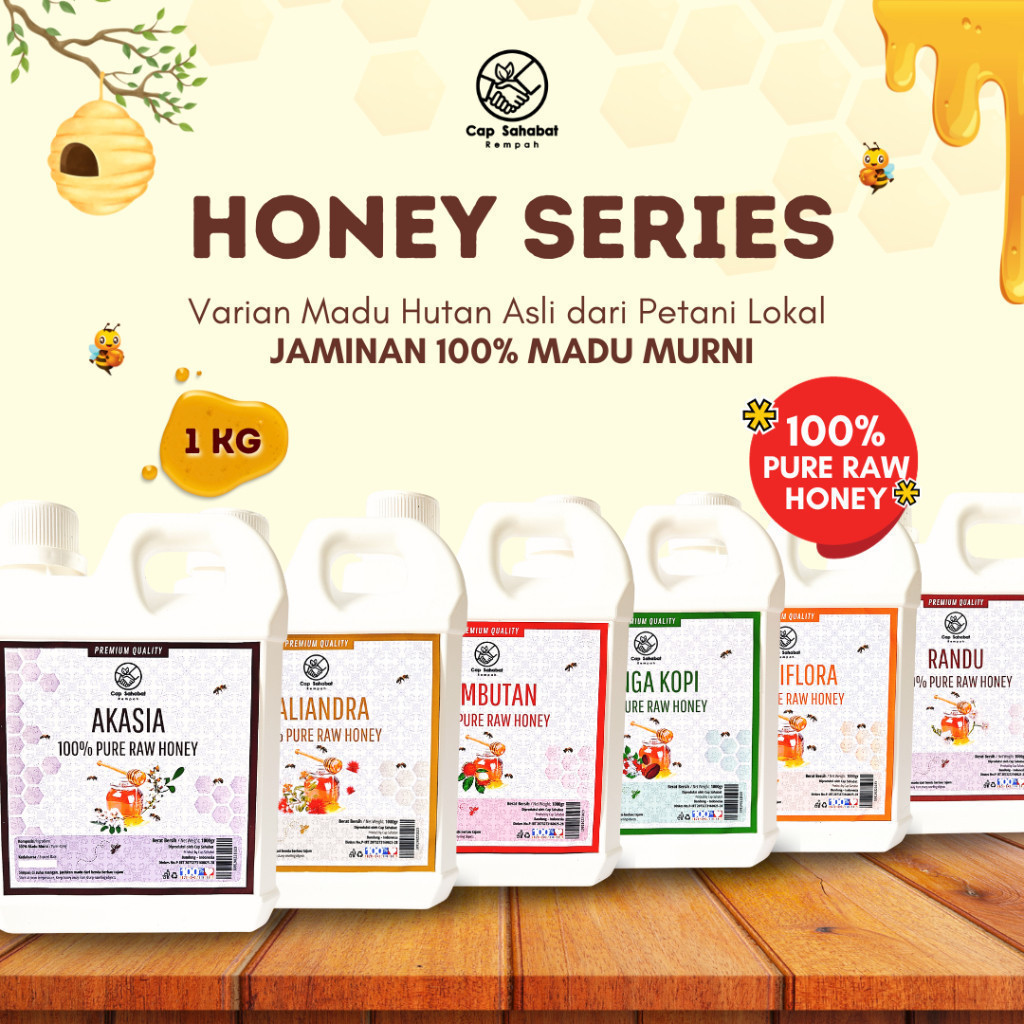 

1kg Madu Hutan Murni Asli / Natural Pure Raw Honey / Variant Nektar Madu / 100% PREMIUM QUALITY