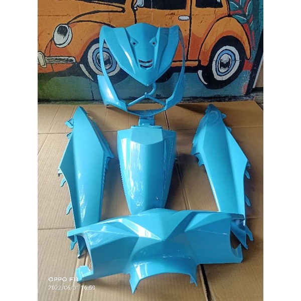 Cover Body Halus Honda Beat Fi Biru