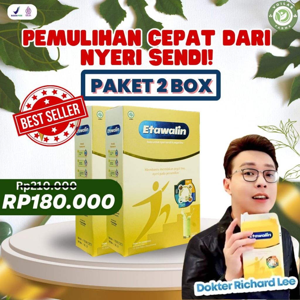 

Etawalin Original 100% Asli 2 Box - Susu Etawa Atasi Masalah Asam Urat, Nyeri Sendi dan Nyeri Tulang Tanpa Efek Samping