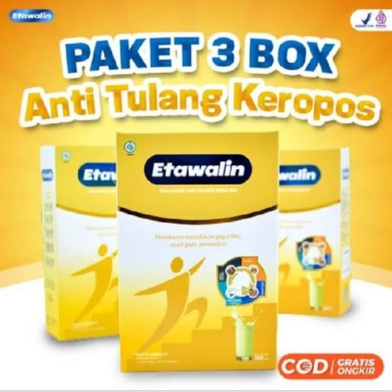 

PAKET 3 BOX SUSU ETAWALIN - Paket Sembuh Susu Sendi Atasi Radang Sendi Nyeri Tulang Cegah