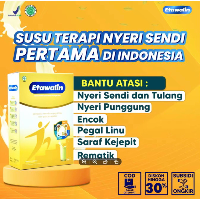 

PAKET 1 BOX SUSU ETAWALIN - Paket Sembuh Susu Sendi Atasi Radang Sendi Nyeri Tulang Cegah Osteoporosis Osteoartritis Pengeroposan Tulang Susu Kambing Etawa Kesehatan Susu Bubuk Murni Original Ettawa 100% Ori Susu Asam Urat Etawalin Platinum