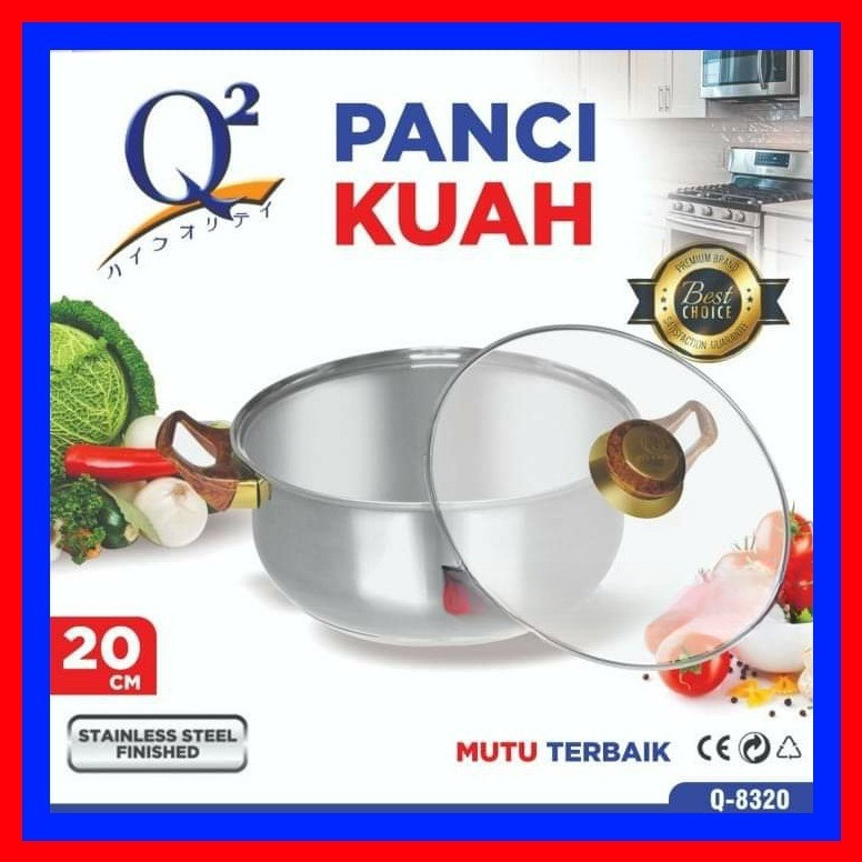 PANCI KUAH / PANCI KUAH 20CM Q2 / PANCI SOP 20CM STAINLESS STEEL / PANCI KUAH SERBAGUNA Q2-8320
