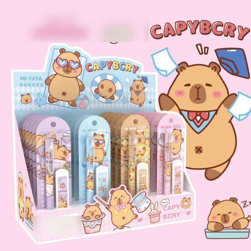 

KKL SET PENSIL MEKANIK DAN ISI PENSIL CAPYBARA 0.5MM | PENSIL CETEK CAPYBARA | PENSIL ISI CAPIBARA | ALAT TULIS SEKOLAH | ALAT TULIS KANTOR | PERALATAN SEKOLAH | PERLENGKAPAN SEKOLAH | CAPYBARA CAPY BARA | CAPI BARA | CAPIBARA