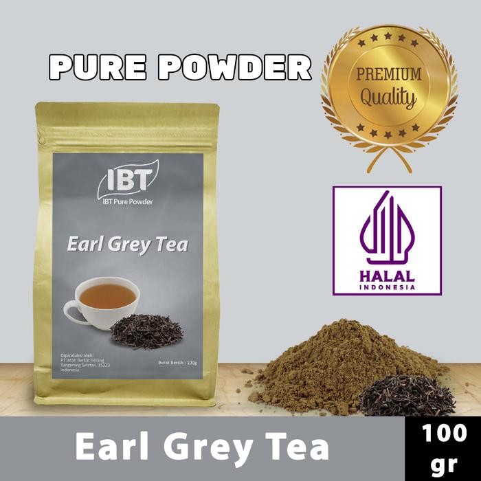 

Pure Earl Grey Tea Powder Murni Bubuk Import Makanan Kue 100 gr