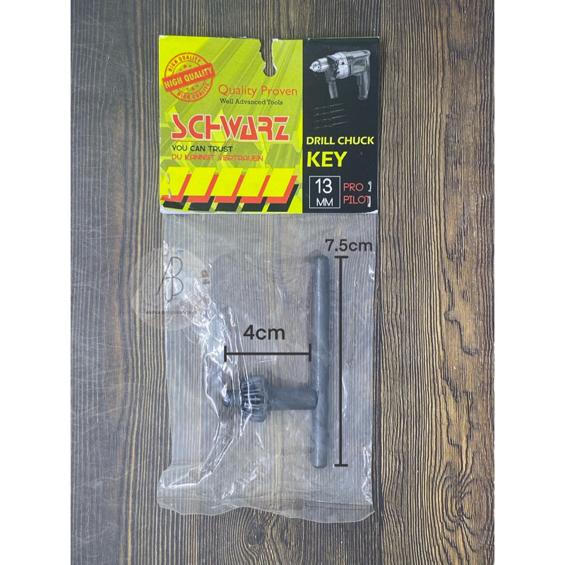 KUNCI Kepala Bor 13mm / KUNCI Mesin Bor / Mata Kunci Bor 13mm / Kunci Kepala Bor 13mm