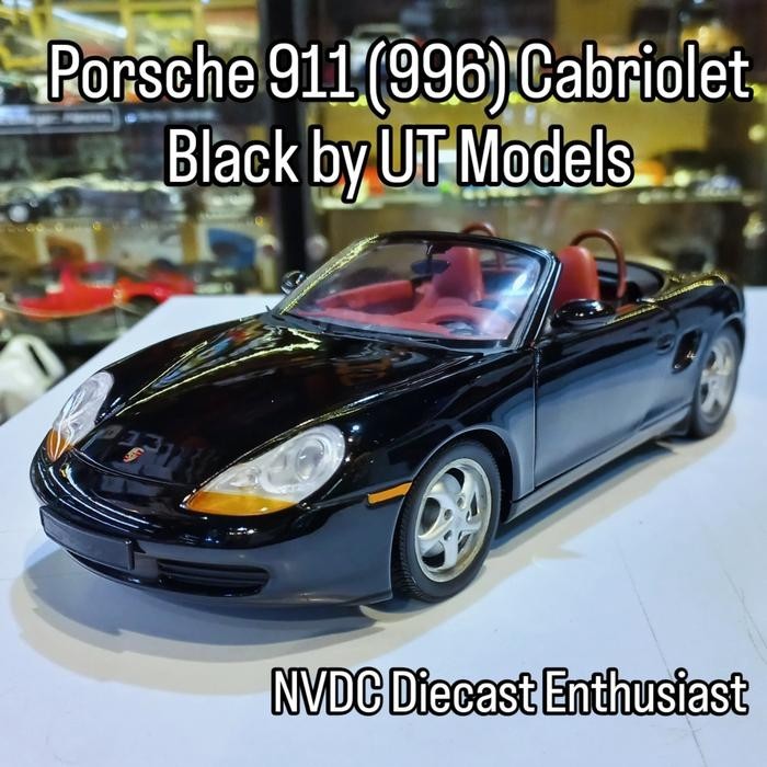 Diecast Porsche 911 (996) Cabriolet  Black  UT Models  metal Openable Rare models No original BOX Mi