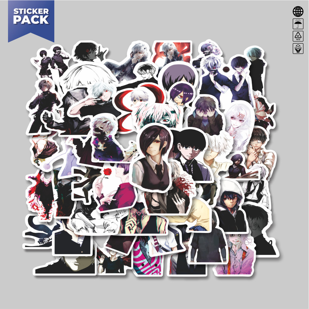 

[100PCS]Stiker Pack Sticker Anime Tokyo Ghoul Lucu Anti Air Stikers Berperekat Waterproof Sticker Decal Buat Motor Helm Buku Journal Koper Casing HP Laptop Botol Minum