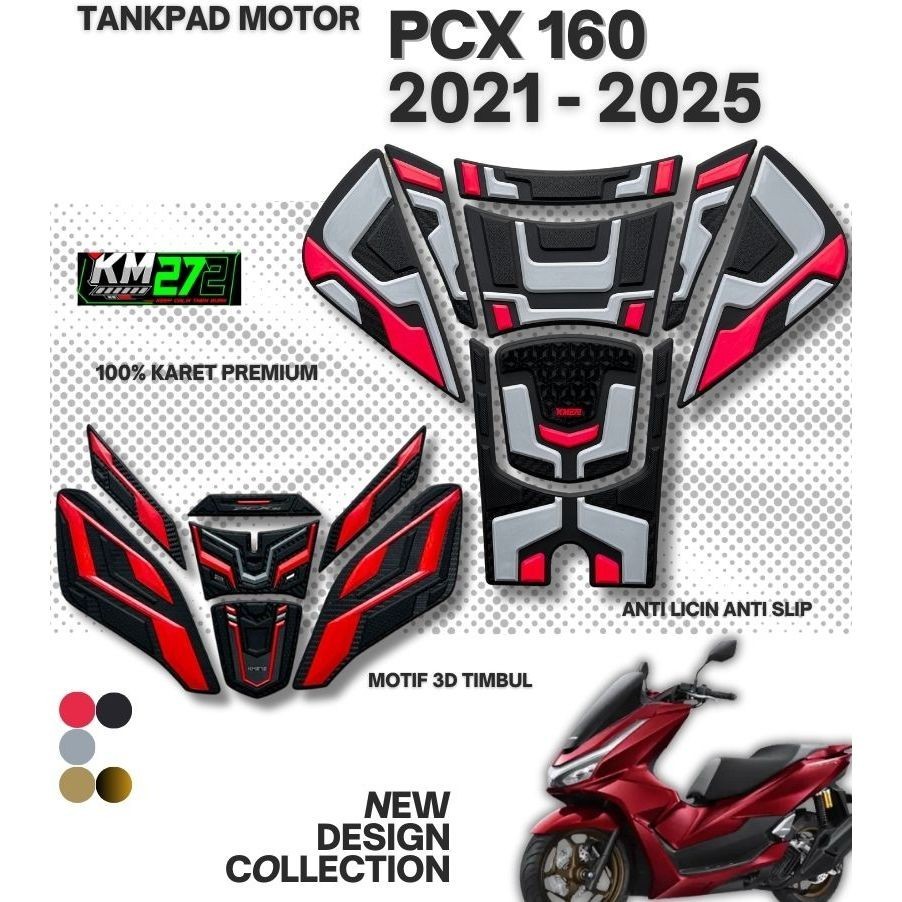 Deckpad Motor PCX 160 2021 - 2025 Full Karet / Aksesoris Motor PCX 160 / Tankpad PCX 160 2021 - 2025