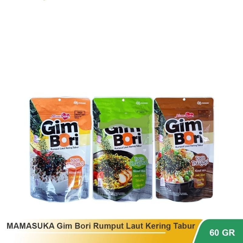 

Mamasuka GIM BORI bon Nori POUCHrumput laut kering tabur 60 gram - ARM
