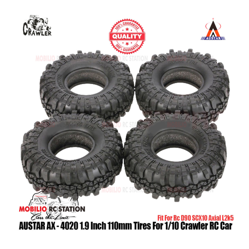 Ban Austar AX-4020 Tires 1.9" 4 Pcs for 1/10 RC Crawler Car Adventure