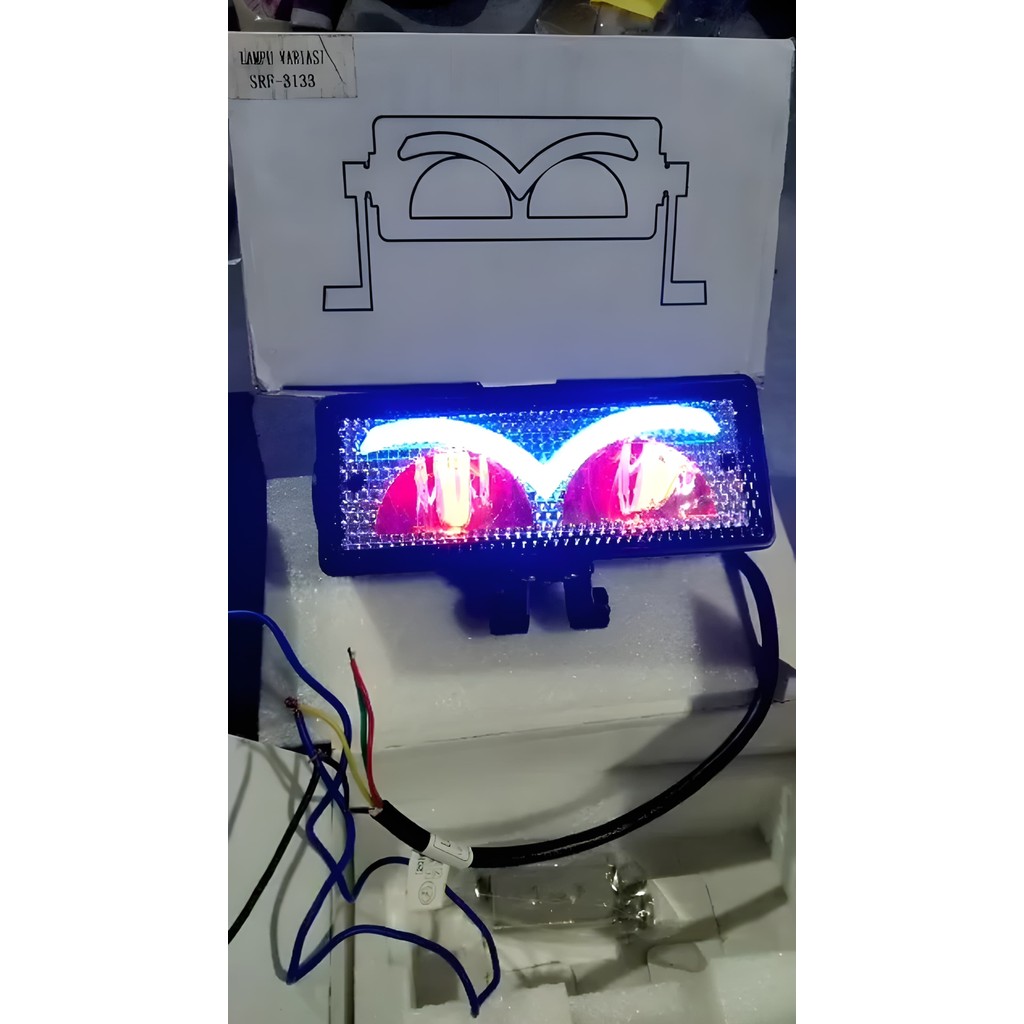 Lampu Tembak LED Mobil 2 Mata Lampu Alis Lampu Sorot Variasi Lampu Mobil Tipe 3133 Universal 46Varia