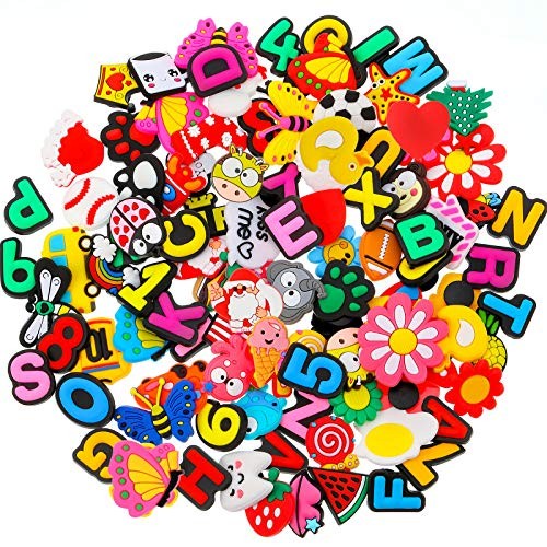 Aksesoris Jibbitz Charm Huruf Alfabet Gesper Sepatu Sandal Pin Charms Motif Mainan Lucu Karakter