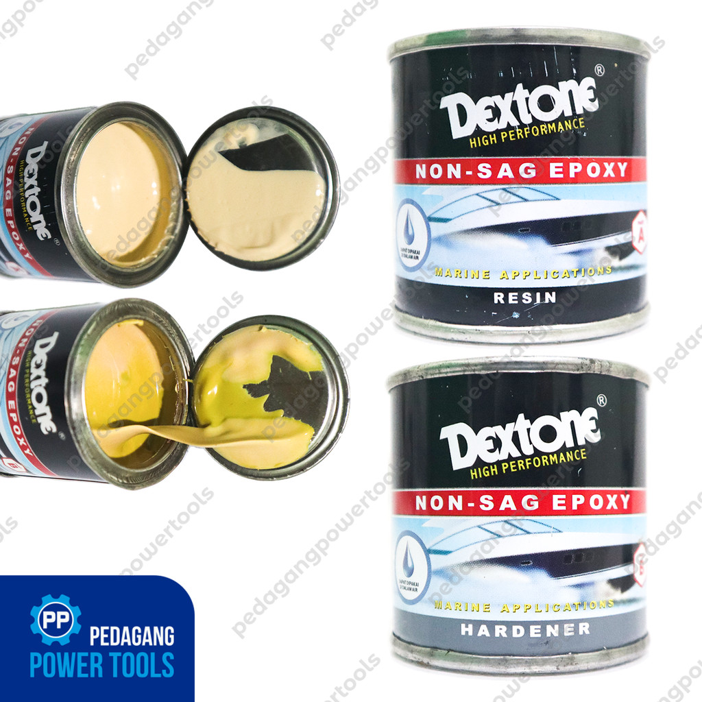 

DEXTONE 170 gram Lem Epoxy Non-SAG Kaleng Kecil 2 Komponen Resin Hardener Kapal Bocor Dempul