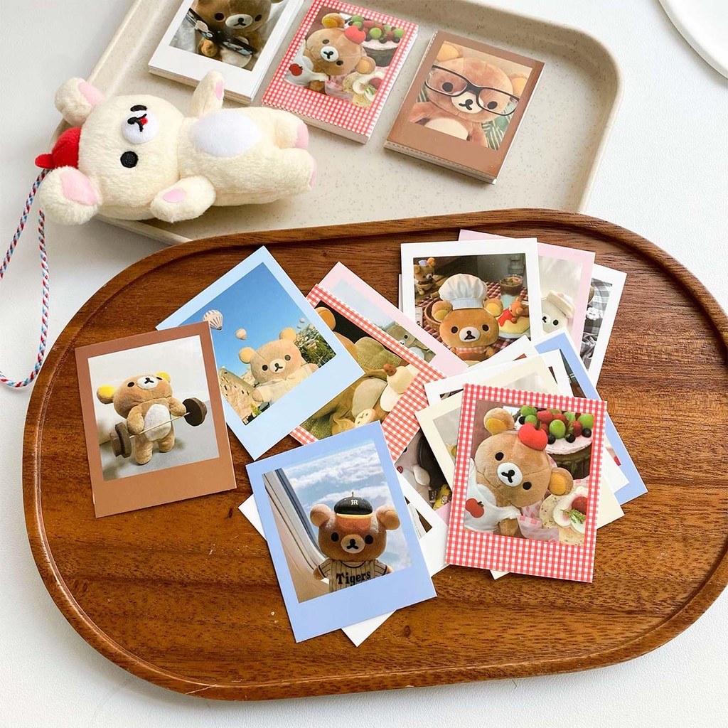 

Cute Bear Polaroid DIY Scrapbook Decor Memo Pads Vintage Kawaii Plush Photo Cards Ins Style Craft Supplies