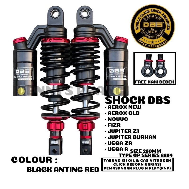 shockbreaker DBS 8894 New GP Series 280mm motor jupiter,vega,fizr,aerox Nouvo nmax new original DBS 