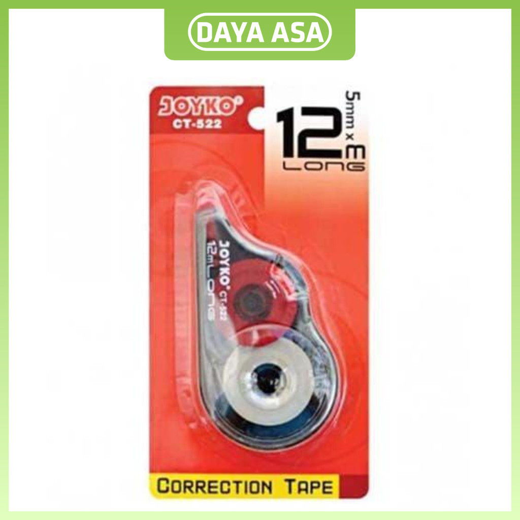 

Tipe X Kertas Joyko CT-522 Correction Tape 5 mm x 12 m